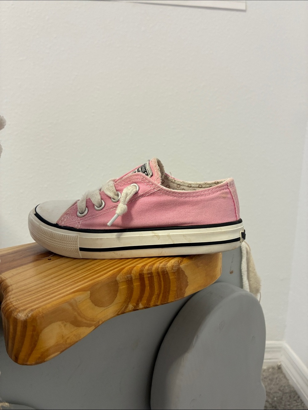 Converse Kids Pink Canvas Low Top Sneaker